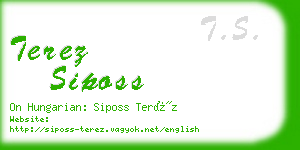 terez siposs business card